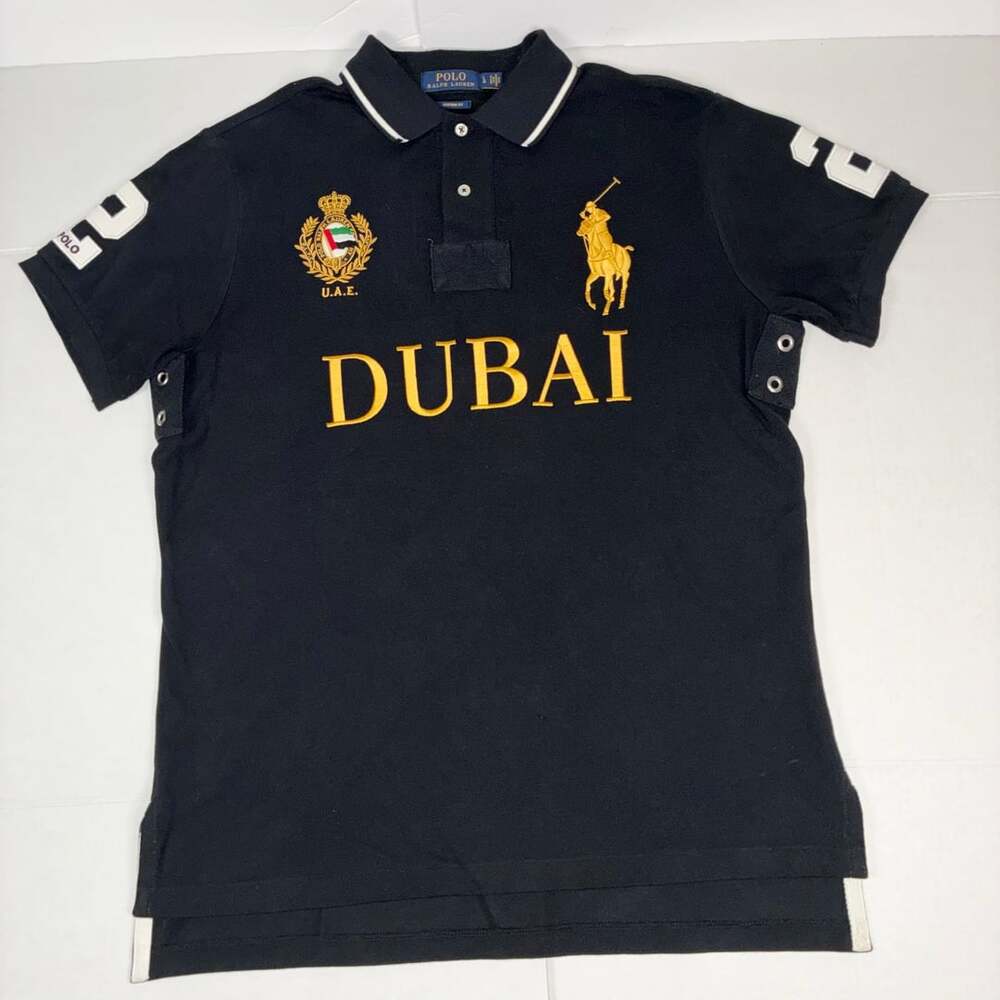 Polo Ralph Lauren Dubai UAE #2 Men Polo Shirt Big Pony Chief Keef Luxury L